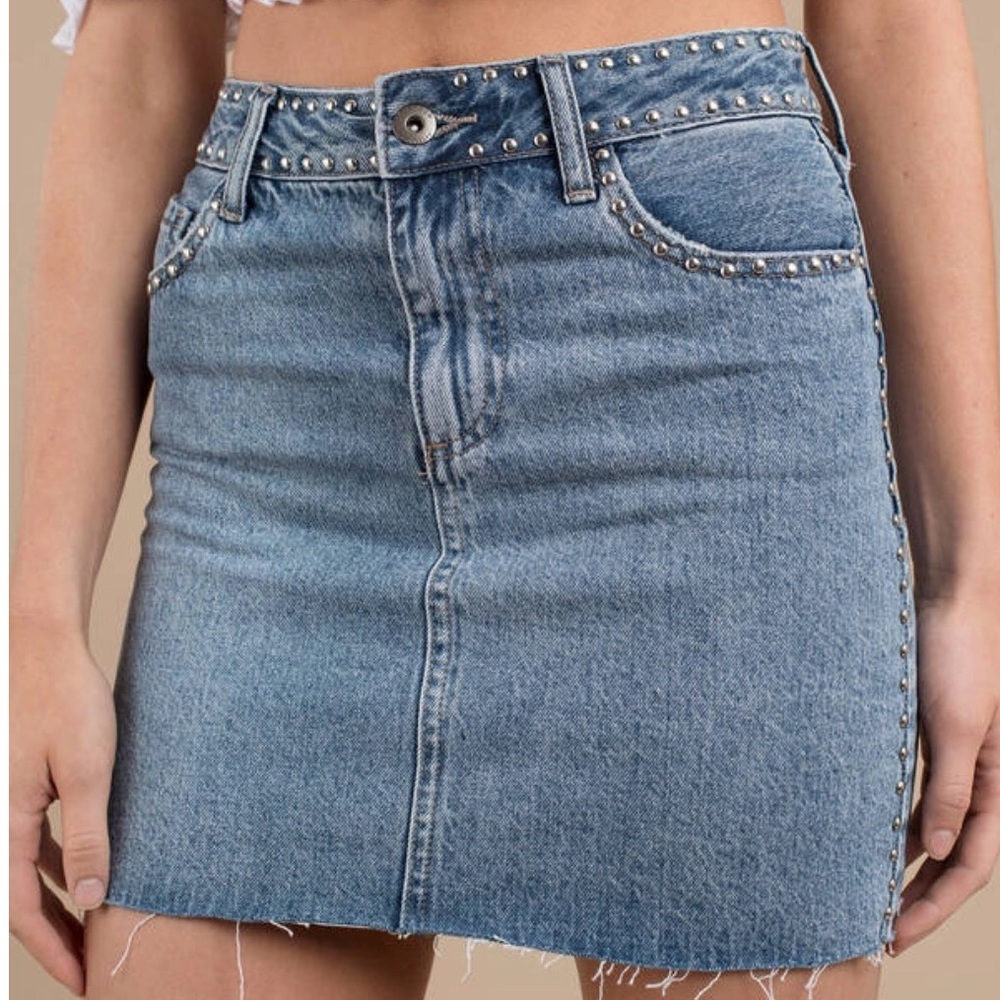 Pistola denim skirt with studs